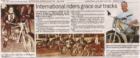 International riders grace our tracks