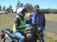 Pre-ride checks - Checking the controls and blinkers