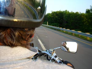 Student on road
